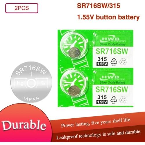 2PCS SR716SW 315 Maxell Watches Calculators Remote Controls Battery SR67 SR716 1.55V Battery for Made in Japan