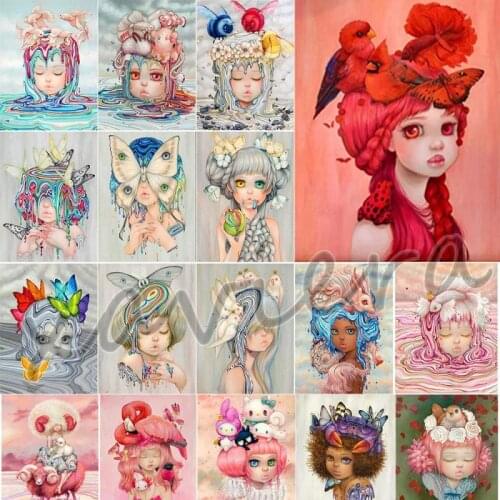 Xaviera Cartoon Girl Diamond Painting Diy 5D Full Round Drill Fantasy Character Mosaic Embroidery Cross Stitch Kit Home Decor