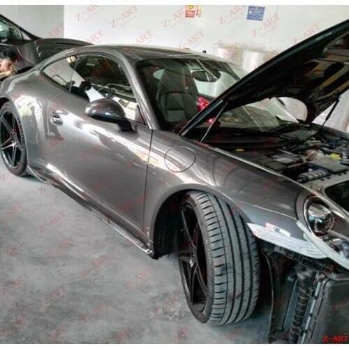 Z-ART carbon fiber side skirts fo 911 2013-2019 carbon fiber side lip for 991 carbon fiber side spoiler for 911