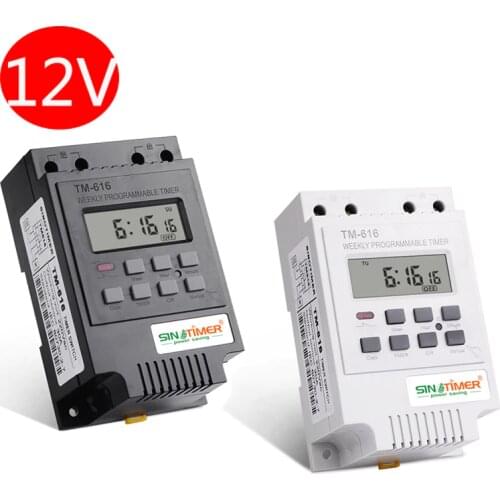SINOTIMER 30AMP Control Load DC 12V TIMER SWITCH 7 Days 17ON/OFF Programmable 24hrs Digital Time Relay FREE SHIPPING
