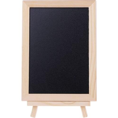 Wood Tabletop Chalkboard Double Sided Blackboard Message Board Children Kids Toy 53CF