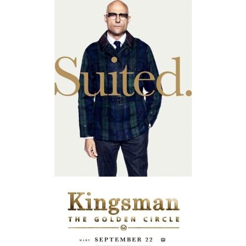 Kingsman The Golden Circle Movie Mark Strong, Taron Egerton Art print Silk poster Home Wall Decor