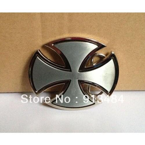Cross belt buckle with silver and pewter finish JB-B127 Free shipping