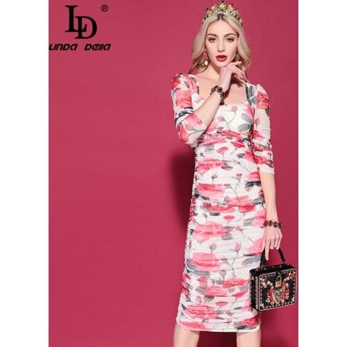 Модные платья-футляры LD LINDA DELLA China At AliExpress