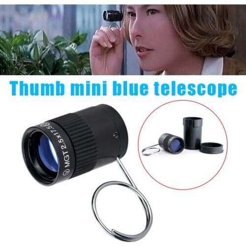 Newly Mini Pocket 2.5x17.5 Monocular Thumb Superfine Telescope Key Chain for Hiking Camping Sports