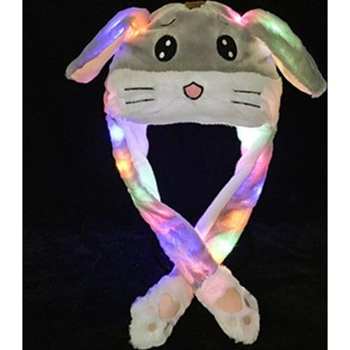 Fashion Glow Cute Men And Women Cap Plush Light Rabbit Ear Hat Keep Wrap Warm Hat Cap For Girls Gifts Шапки Для Женщин #P5
