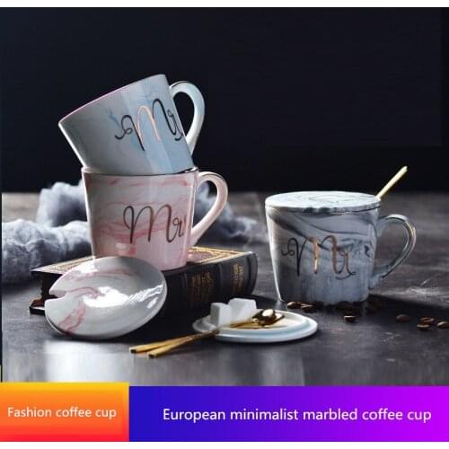 Marbling Coffee Cup Set Pottery Milk Coffee Cups Xmas Gift Collection High-temperature Color Ceramic Art Ornaments Gift Set