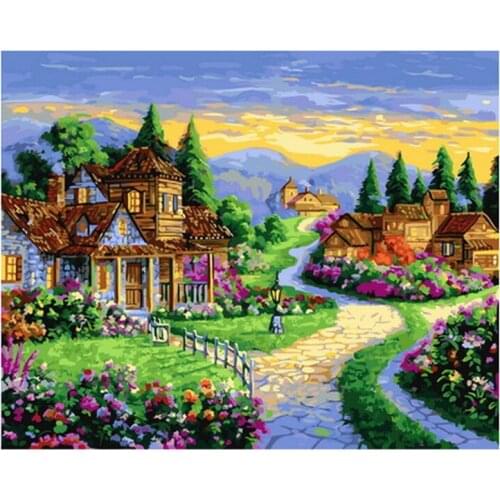 Frameless diy painting by numbers for wall decor pictures by numbers for home decor 4050cm rural