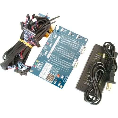 Test Tool kit led panel tester LVDS interface+ 14pcs LCD TEST Screen line Cable +power supply for Laptop Laptop for TV/LCD/LED