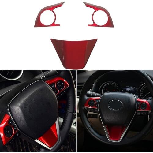 Steering Wheel Button Cover Sticker Inner Decoration ABS Trim for Camry 2018 2019 2020