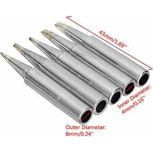 5 PCS Soldering Iron Tip 900M-T 0.8-3.2D Soldering Station Zinc-coated