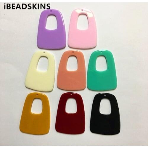 New arrival! 43x31mm100pcs/lot acrylic trapezoid-shape charms for stud earrings/earrings accessories/Earring parts DIY