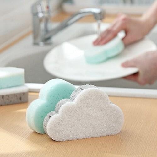 Cloud Shape Sponge Brush Household Cleaning Tools Decontamination Magic Rubbing 1Pc Sponge Brush Environmentally Friendly