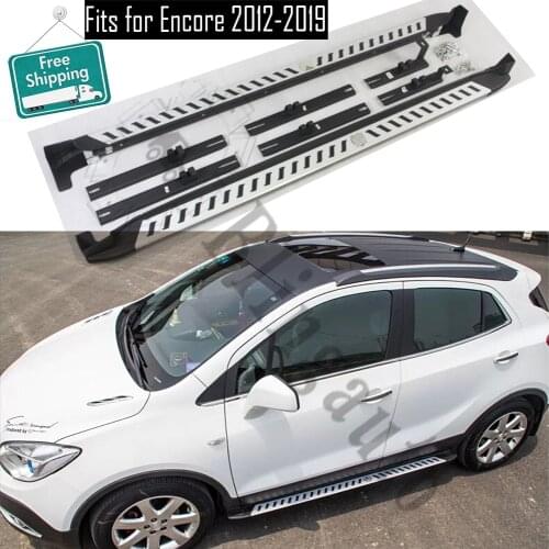 Fits for Buick Encore 2012-2019 2Pcs left right running board side steps nerf bar car pedal side stairs
