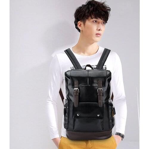 New Backpack Men Backpacks for School Bag Laptop Bags Brand Male Student Bag High Quality Travel Bags Large Capacity Business PU