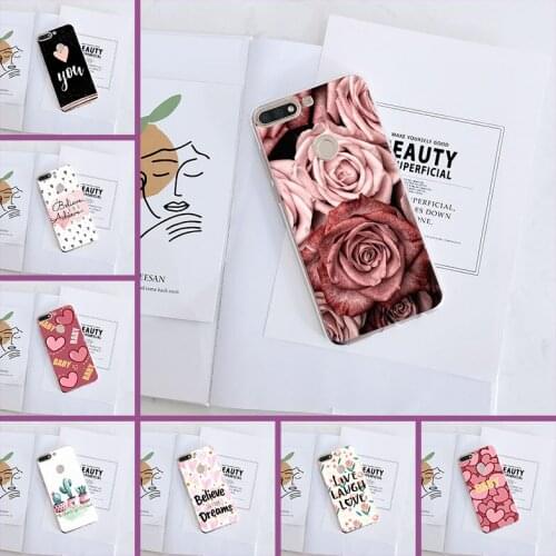 Heart Flower Phone Case Silicone For Huawei Honor 10 9 8 8X MAX Soft Back Cover For Huawei Honor 7 8 9 10 Lite 7S 7X 7A 7C Pro