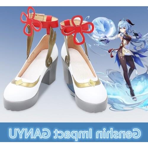 GANYU Cosplay Shoes New Game Genshin Impact Cosplay Props Anime Lolita Womens Shoes Boots Custom Size 35-47 Free Shipping