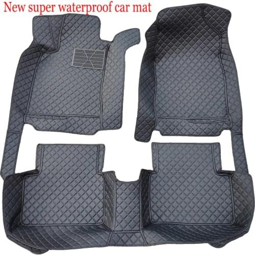 Waterproof leather car floor mats for land rover defender solaris 2018 nissan almera g15 bmw f31 custom foot mat car covers