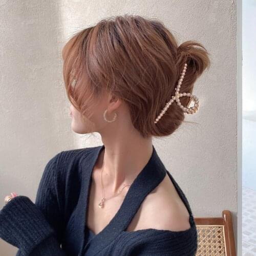 New High-Quality Material Hair Claws Pearl Claw Clips For Woman Large Size Barrette Crab Ladies Fashion Hair Accessories