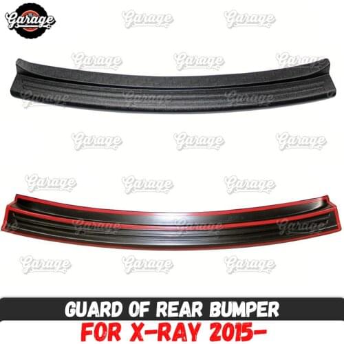 Guard cover on for Lada X-Ray 2015- on rear bumper ABS plastic pads accessories protective plates scratches car styling tuning