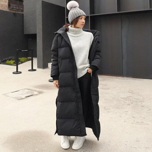 Women Long Warm Coat Loose Style Women Outwear Casaco Feminino Parkas New Women Winter Long Coat Parka Hooded