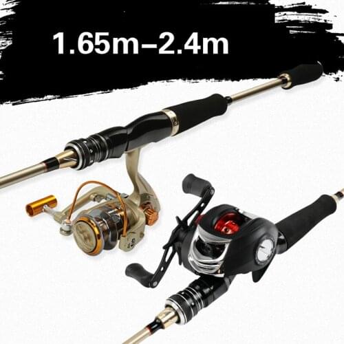 1.65m 1.8m 1.98M 2.1M 2.4M Lure Rod ML Power Spinning Casting Olta Carbon Fiber Distance Throwing Pole Black Fish Fishing Sticks