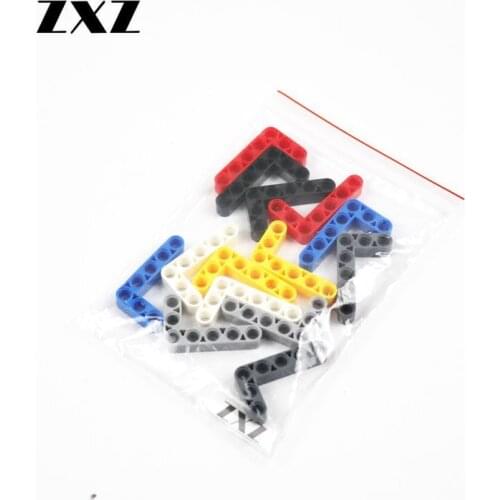 100PCS Colorful Enlighten DIY Assembling Building Blocks Technical Liftarm 5+2 Build Model 32526 Beams 3X5 L-Shape Thick