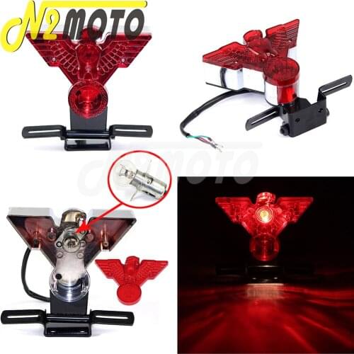 Retro Cool Warbird Eagle License Plate Bracket Mounting Tail Light Bike Chopper Motorcycle