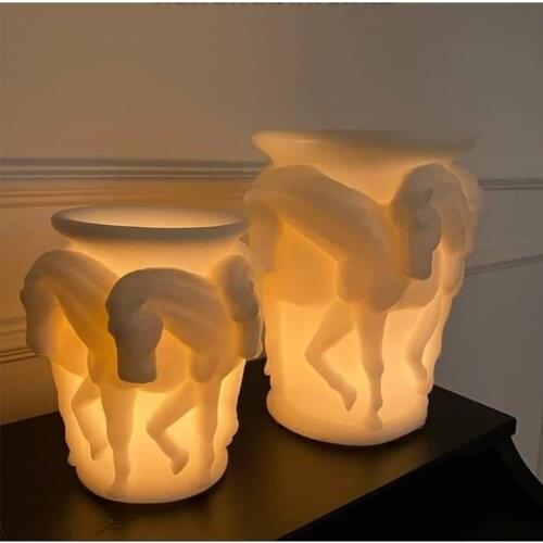 2 Sets Big horses bust candle, decorative sculpture,statue, interior decoration series
