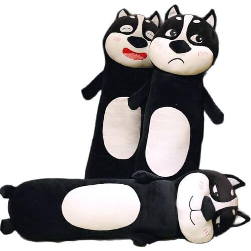70/100/130cm Soft Animal Cartoon Husky Dog Pillow Cushion Plush Funny naughty crafty Husky Dog Stuffed Cushion Lovely Kids Gift