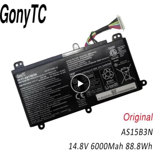 AS15B3N 14.8V 88.8Wh/6000MAH Original Laptop Battery For Acer Predator 15 G9-591 G9-591G G9-592G G9-791G G9-792G GX-791