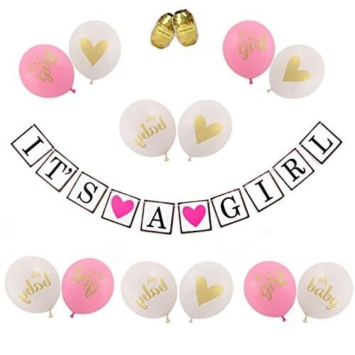 Baby Shower Girl Party Decoration Pink, Gold, White Theme Decorations Baby Shower Party Supplies/Favors Photo Props