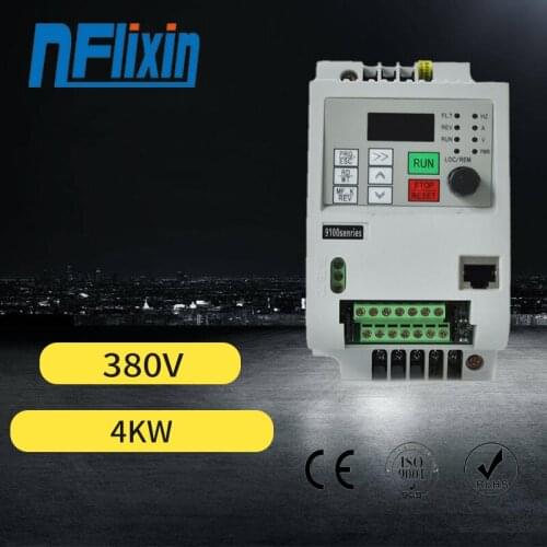 Frequency Inverter VFD, Frequency Drive Inverter 0.75KW-4kw 380V Three Phase Universal Frequency Inverter Universal Inverter