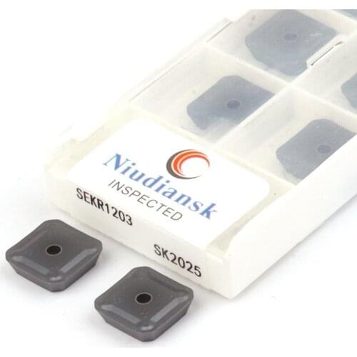 10Pc SEKR1203 SK2025 SEKR1504 SK4025 CNC Machine Tools Coated Carbide Blades Lathe Milling Cutter Tool Steel Cast Iron Universal