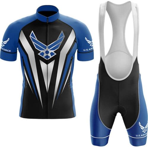U.S. Air Force 100% Polyester Cycling Jersey Set MTB Bicycle Clothes Sportswear Bike Clothing Maillot Ropa Ciclismo Cycling Set
