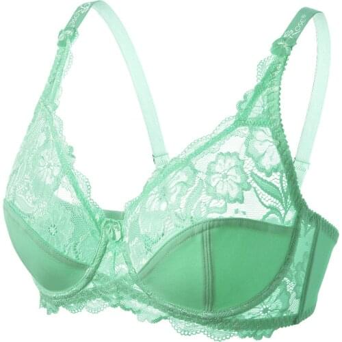 YANDW Lace Underwire Push Up Bra Sexy Underwear Bras For Women Bralette Lingerie Intimates Green Bh Soutien Gorge 9 Colors