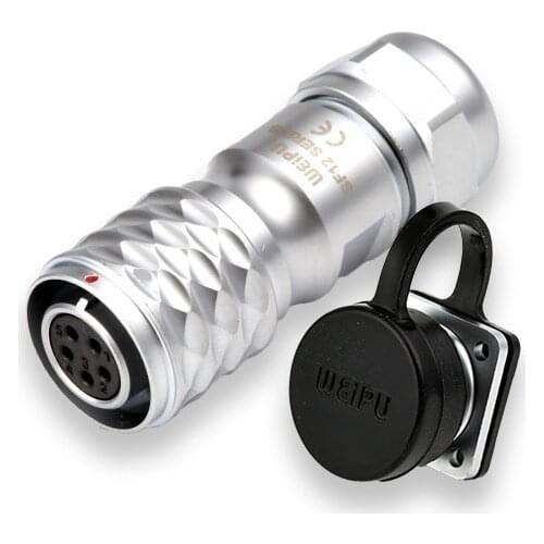 WEIPU SF12 Metal Industrial M12 Waterproof Electrical Connector 2 3 4 5 6 7 9 Pin Aviation Female Plug Male Socket Panel Mount