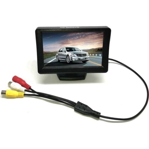 HE CREATE TFT LCD Display Car Monitor Mirror 4.3" Screen For Car Rear View Camera Reverse HD Digital Color 4.3 Inch PAL/NTSC