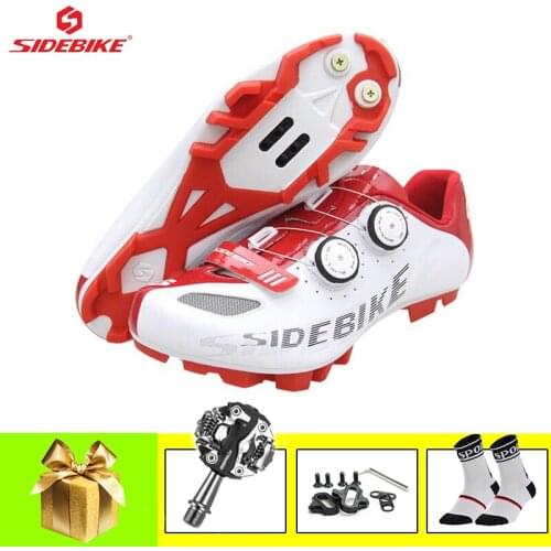 SIDEBIKE Men Cycling Shoes Sapatilha Ciclismo Mtb SPD Pedals Self-locking Breathable Bicicleta Mountain Bike Riding Shoes