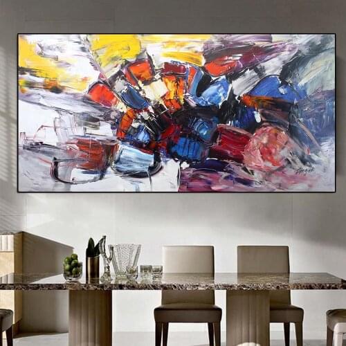Modern Abstract Art Handmade Oil Painting Canvas Painting Posters Colorful Print Wall Pictures For Living Room Home Decor
