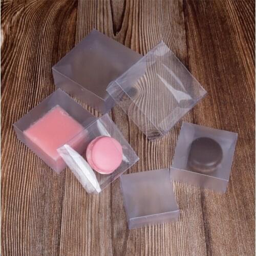 10pcs Handmade Soap Plastic Square Pvc/Pet Jewelry Box Air Cushion Box Refrigerator Sticker Box Transparent Frosted Gift Box