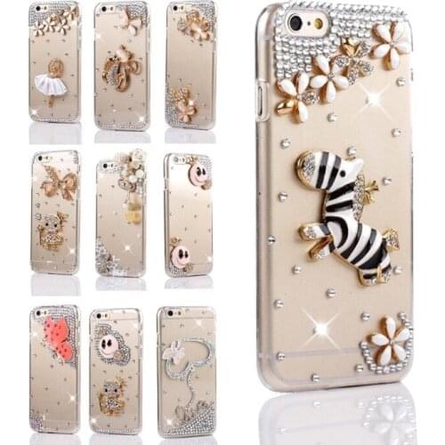 Handmade Clear Bling Crystal Rhinestone Glitter Diamond Phone Skin Case Cover For Samsung S10 S9 S8 Plus S7edge Note 9 8 10 Case