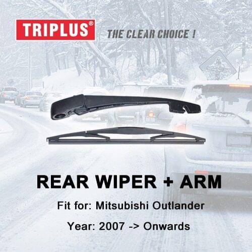 Rear Wiper Arm with Blade for Mitsubishi Outlander (2007-Onwards) 1pc 12" 300mm,Rear Wiper Arm & Rear Wiper Blades Outlander EX