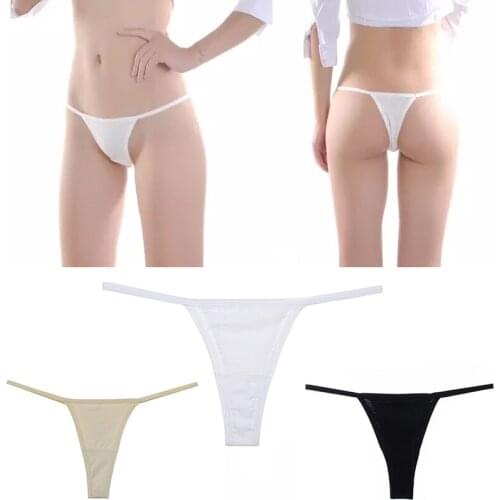 Sexy European and American Thin Belt Cotton Thong Women Dance Sports Anti-glare Low-waist Womens Panties T-pants