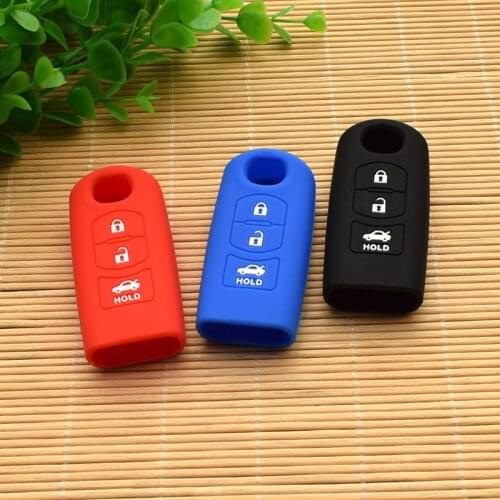 Silicone car key Cover Holder fit for MAZDA 3 5 6 Axela CX5 CX7 Atenza Core-wing Smart Remote Key Case 3 Buttons
