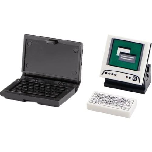 Blocks City Building Bricks Compatible City Blocks Laptop Computer Office Living Room Scene Construction Gift Toys For Children