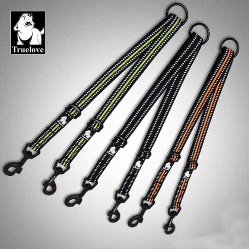 Truelove Reflective Double Dog Leash Couple Dual Durable Adjustable Leash for Walking Training Small Medium Large Dogs Husky