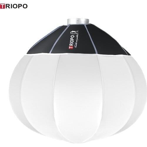 TRIOPO KQ65 65cm/26" Lantern Softbox Spherical Collapsible Soft Box Quick-Install Bowens Mount Studio Photography Video Lighting