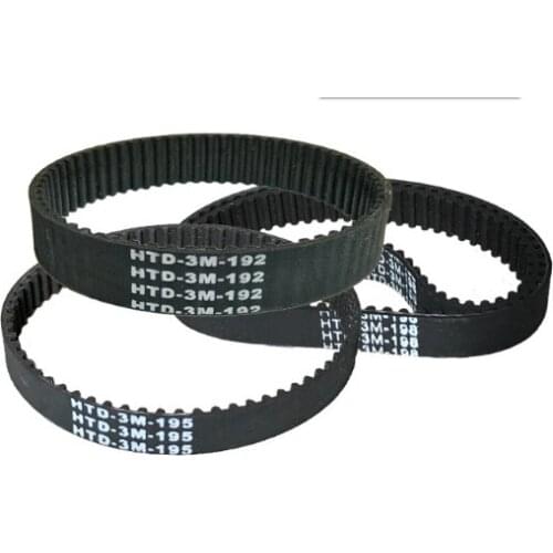 HTD3M-165/168/171/174/177/192/195/198 Rubber timing belt 1pc