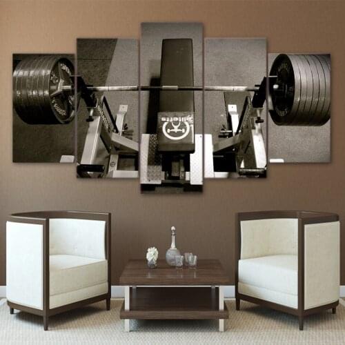 5 Piece Canvas Bodybuilding Equipmen Poster HD Printed Wall Art Home Decor Canvas Painting Picture Prints Free Shipping
